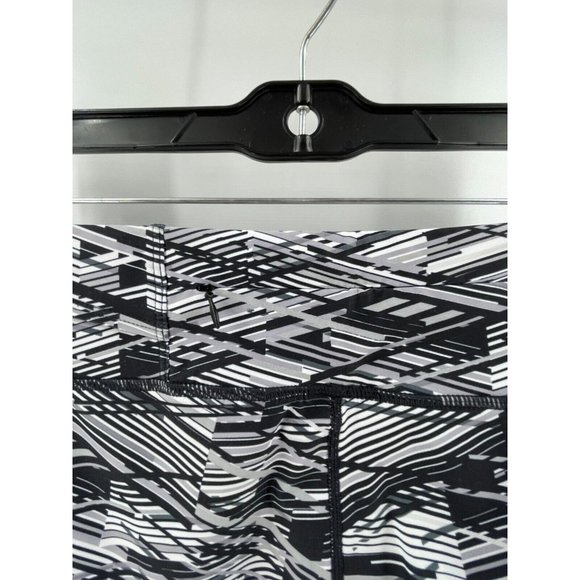 Fabletics Women's Black White Striped Pull On Stretch Activewear Leggings Size S - Picture 5 of 14